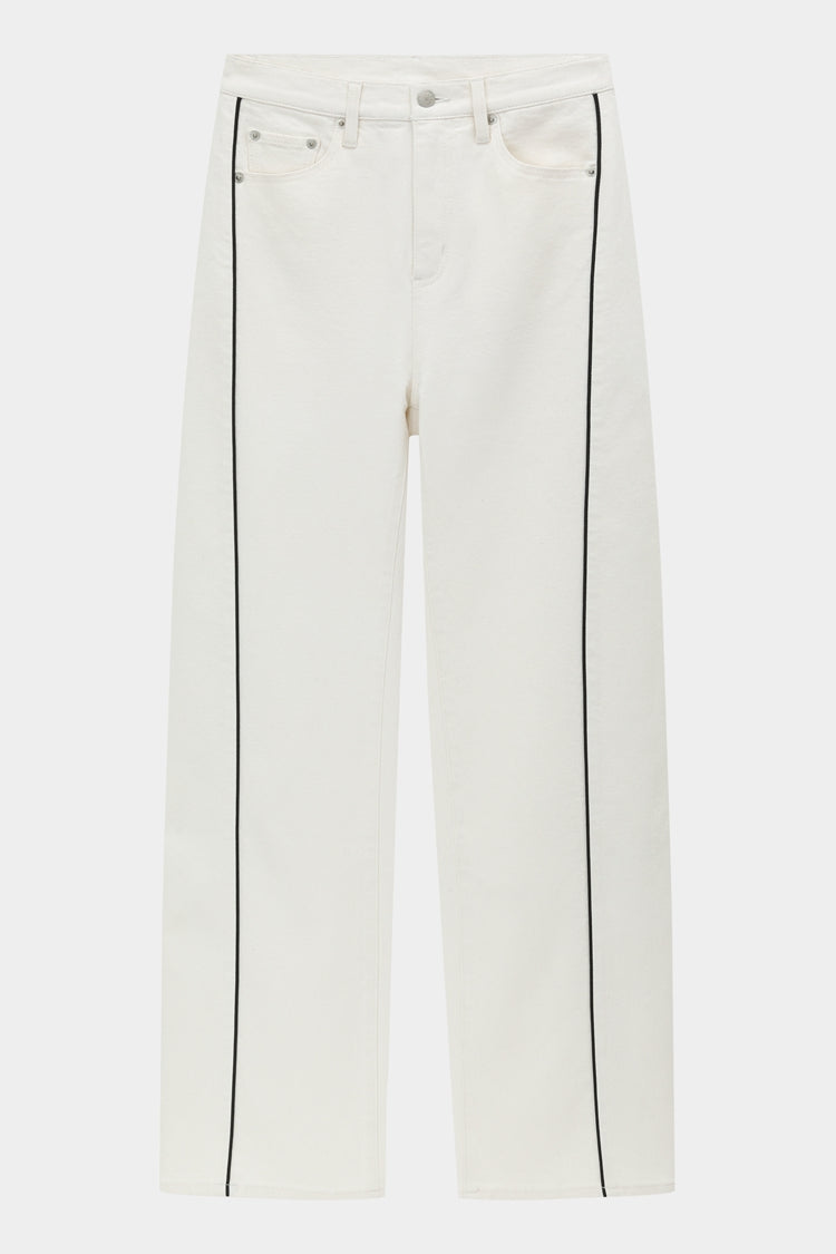 Crush Curve ankle jeans, light wash denim with button fly and belt loops