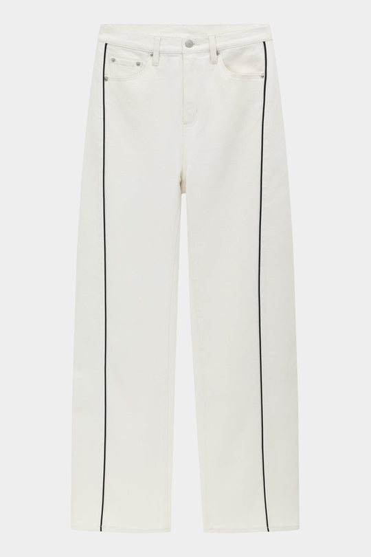 Crush Curve ankle jeans, light wash denim with button fly and belt loops