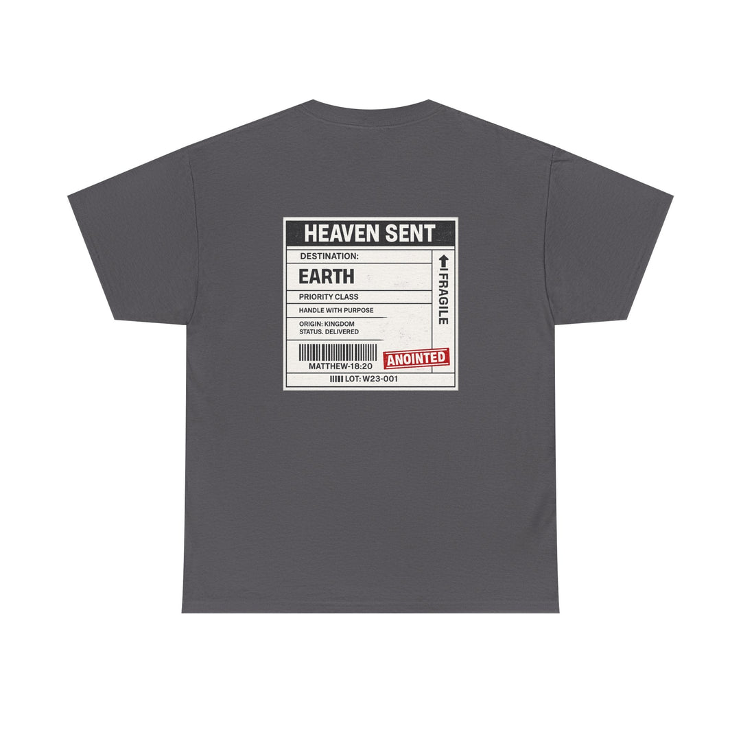 Charcoal gray T-shirt with back &