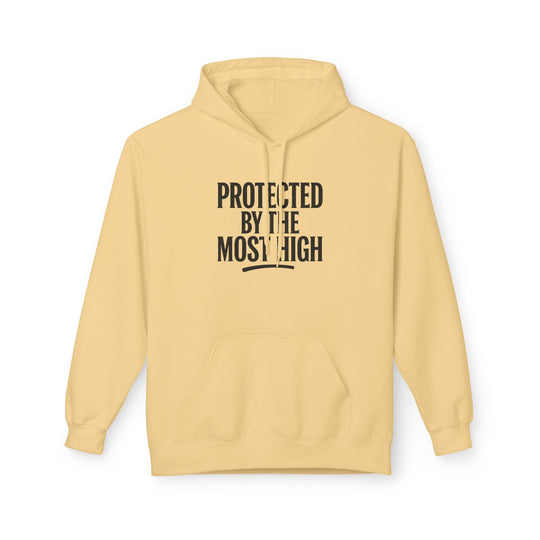 Daisy hoodie with “PROTECTED BY THE MOST HIGH” front print