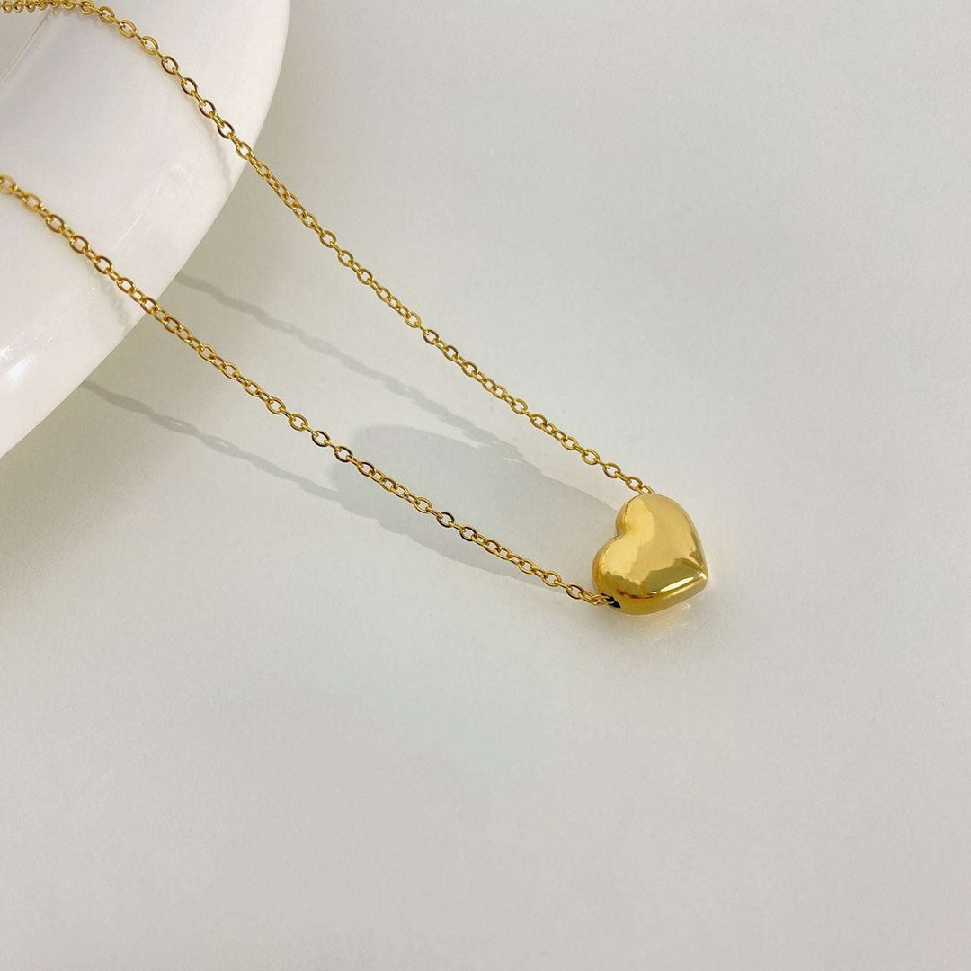 TRIDIUM HEART gold-tone chain necklace with heart pendant