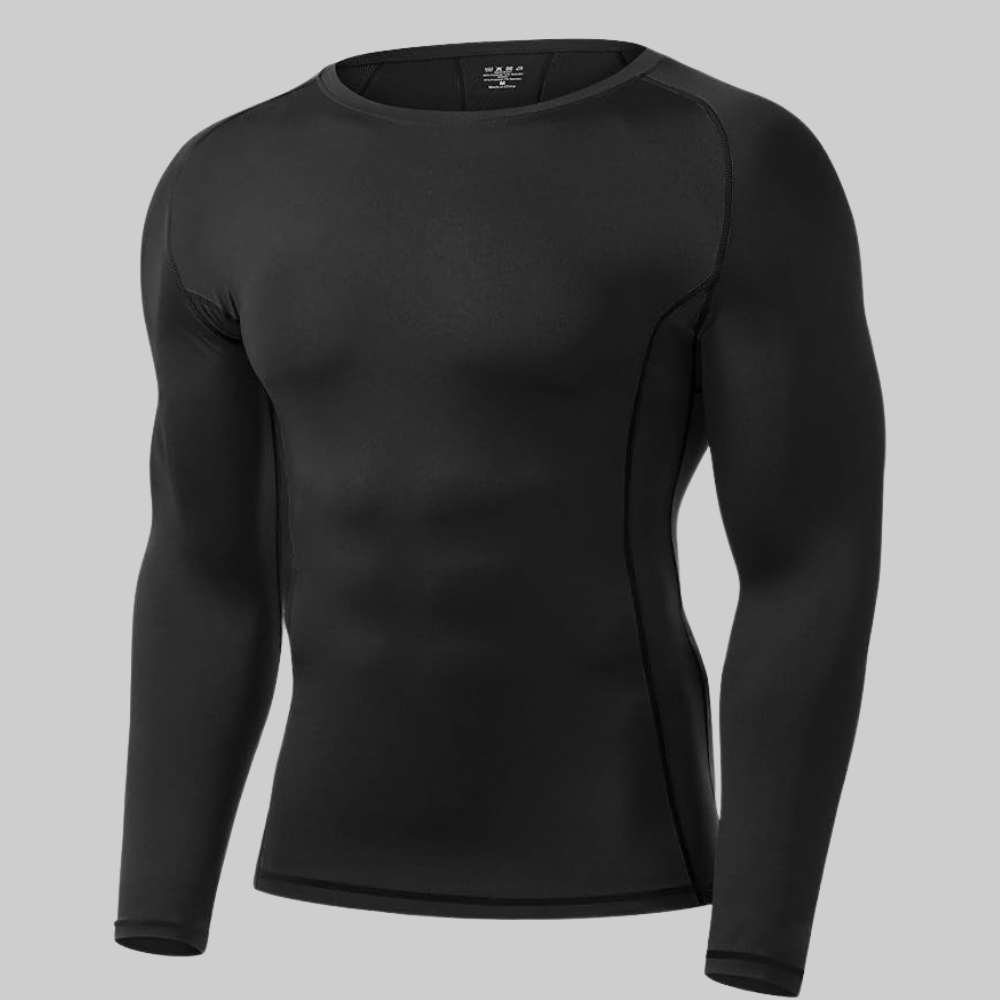 Somnea Long-Sleeve Shirt, schwarz, Rundhalsausschnitt, körpernaher Schnitt