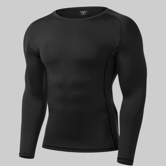 Somnea Long-Sleeve Shirt, schwarz, Rundhalsausschnitt, körpernaher Schnitt