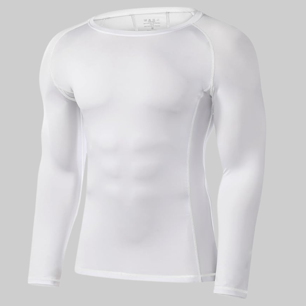 Somnea Long-Sleeve Shirt, weiß, Rundhalsausschnitt, schmaler Langarm