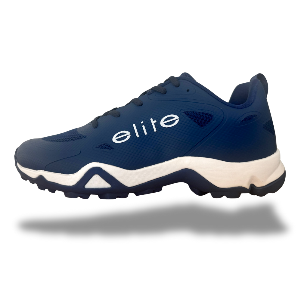 Elite Pro Grip II Turf shoe in navy with white outsole and 'elite' logo