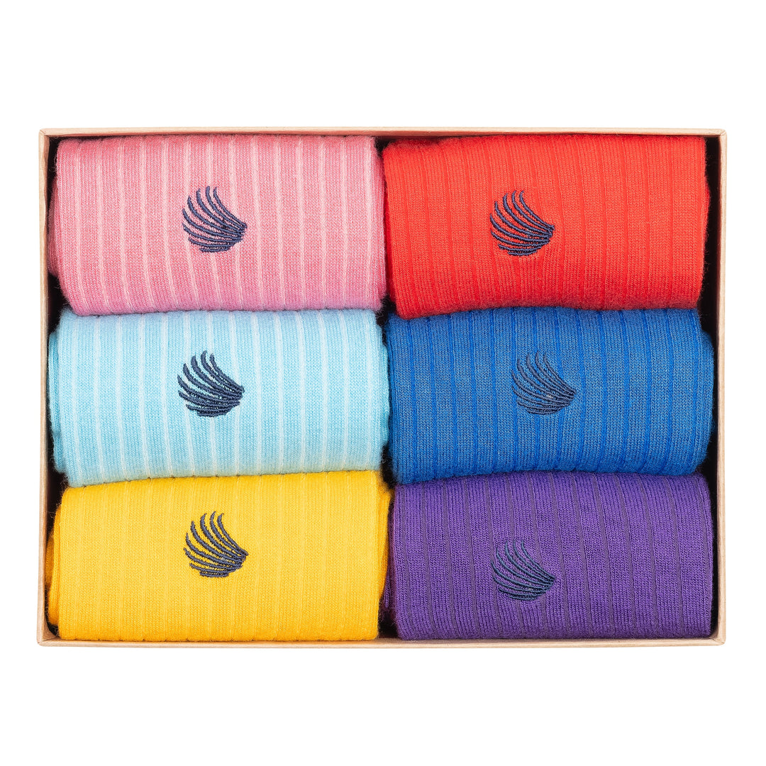 6-pack men’s bamboo dress &amp; trouser socks in assorted colors, size 8-11.5