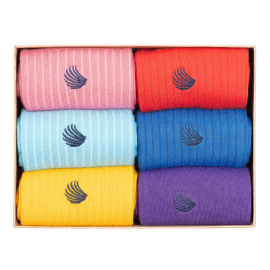 6-pack men’s bamboo dress &amp; trouser socks in assorted colors, size 8-11.5