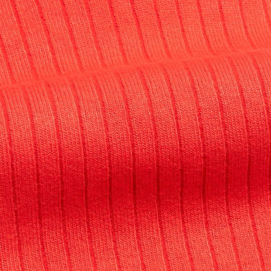 Bamboo dress socks knit texture, coral red