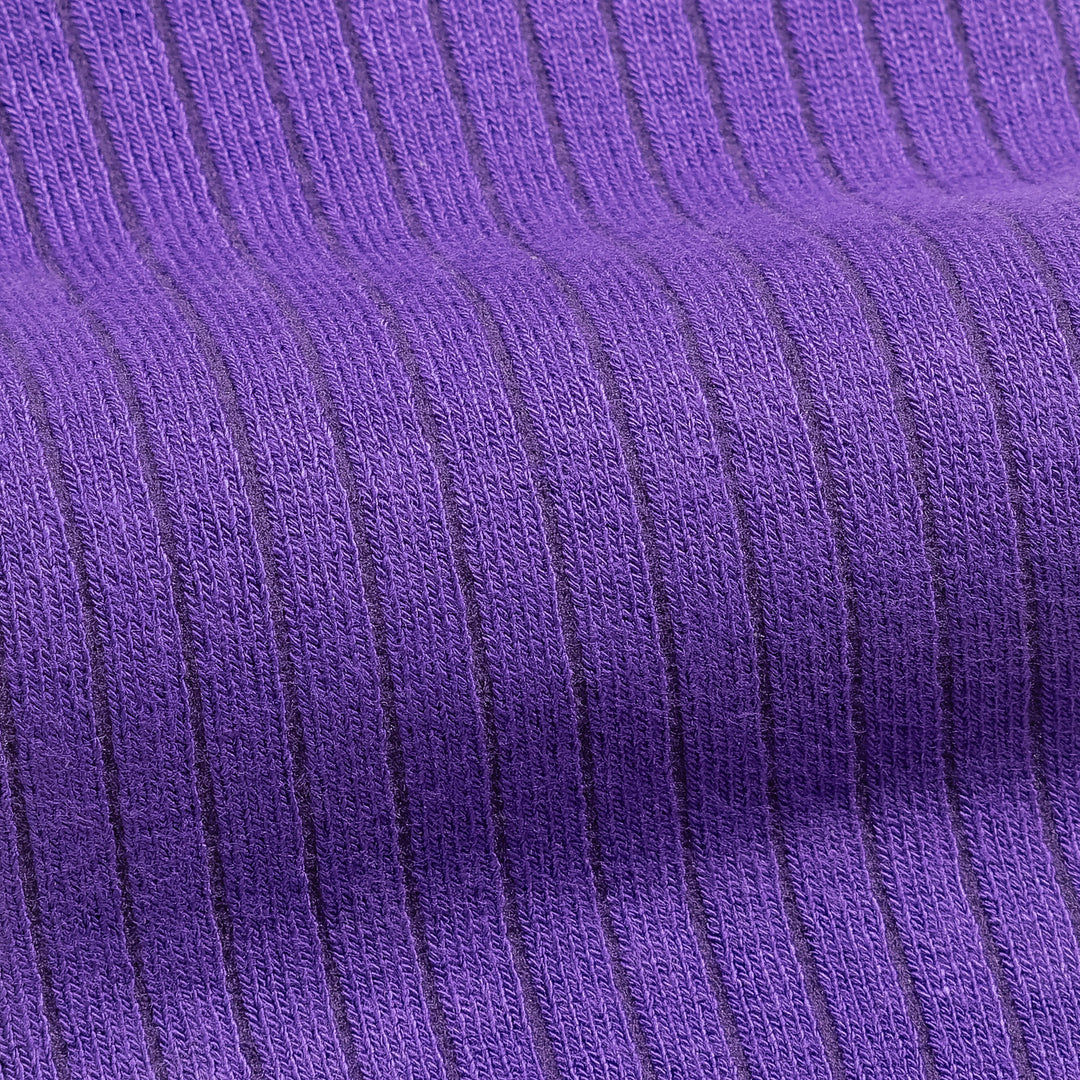 Bamboo dress socks knit texture, purple