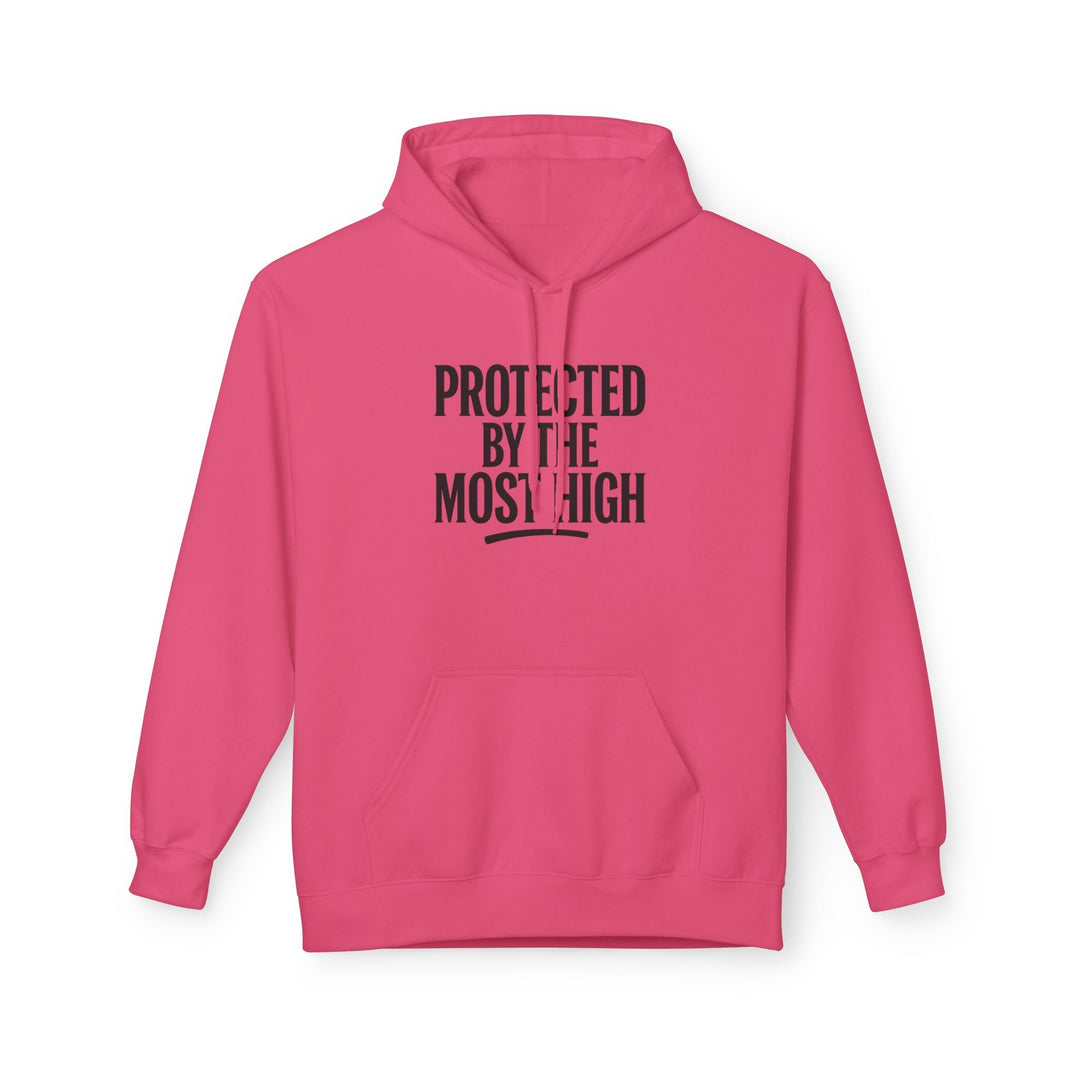 Pink Lemonade hoodie with “PROTECTED BY THE MOST HIGH” front print