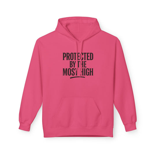 Pink Lemonade hoodie with “PROTECTED BY THE MOST HIGH” front print