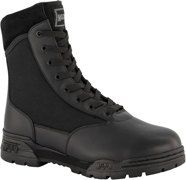 Magnum Classic 8.0 SZ Einsatzstiefel, Schnürung und gepolsterter Schaft, schwarz