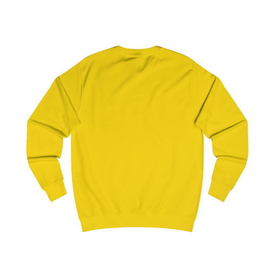 Sun Yellow crewneck sweatshirt, back view