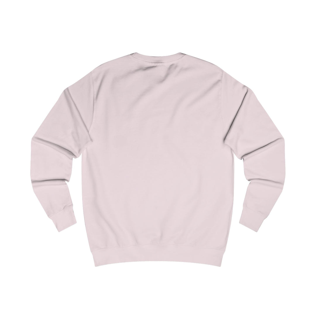 Baby pink crewneck sweatshirt, back view