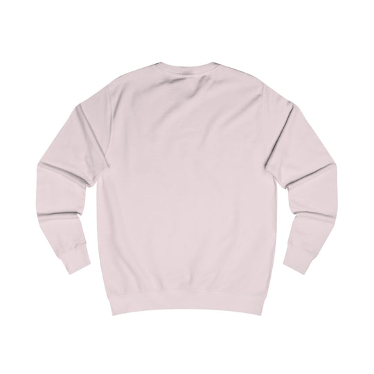 Baby pink crewneck sweatshirt, back view