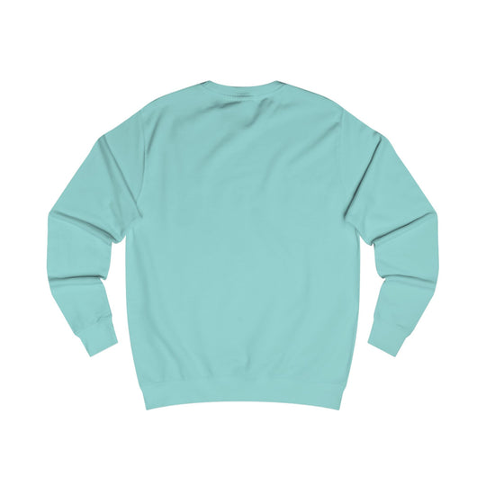 Peppermint green crewneck sweatshirt, back view