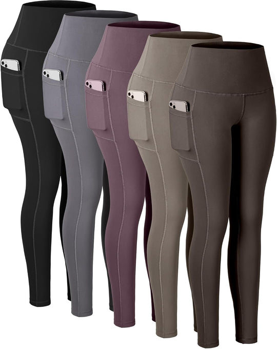 Pocket Leggings Multipack: black, light gray, mauve, beige, dark gray