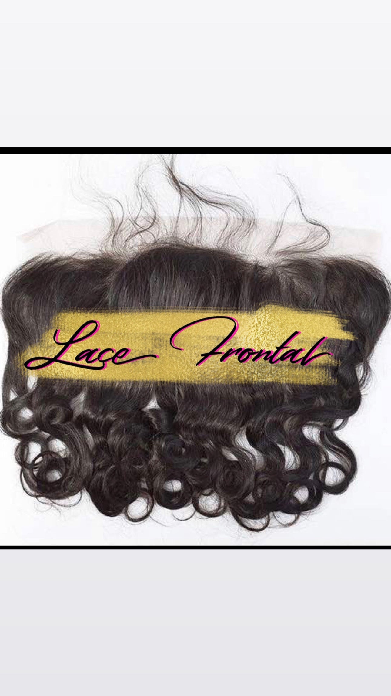 HD frontal lace hairpiece with dark curly hair