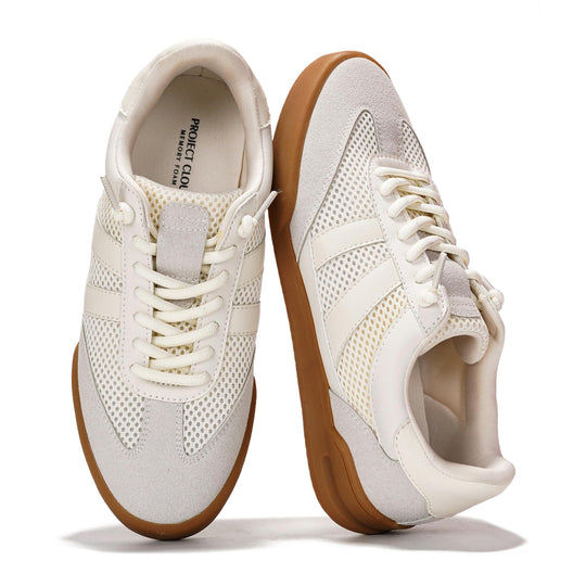 Project Cloud Casual Sneakers for Women - Memory Foam Insoles Lace-Up Womens Shoes and Lightweight Women&