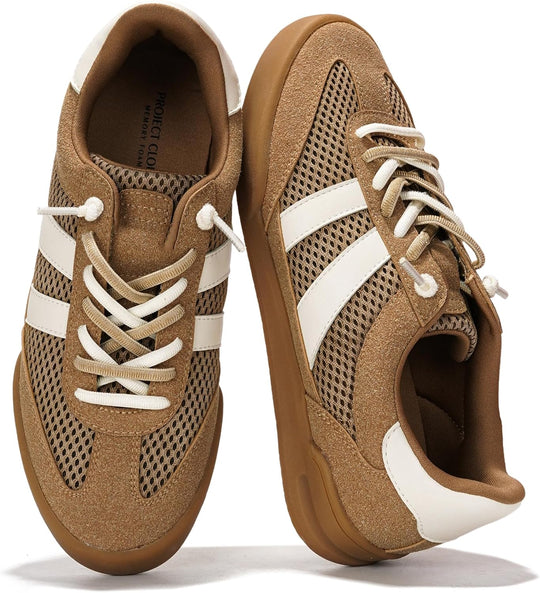 Project Cloud Casual Sneakers for Women - Memory Foam Insoles Lace-Up Womens Shoes and Lightweight Women&