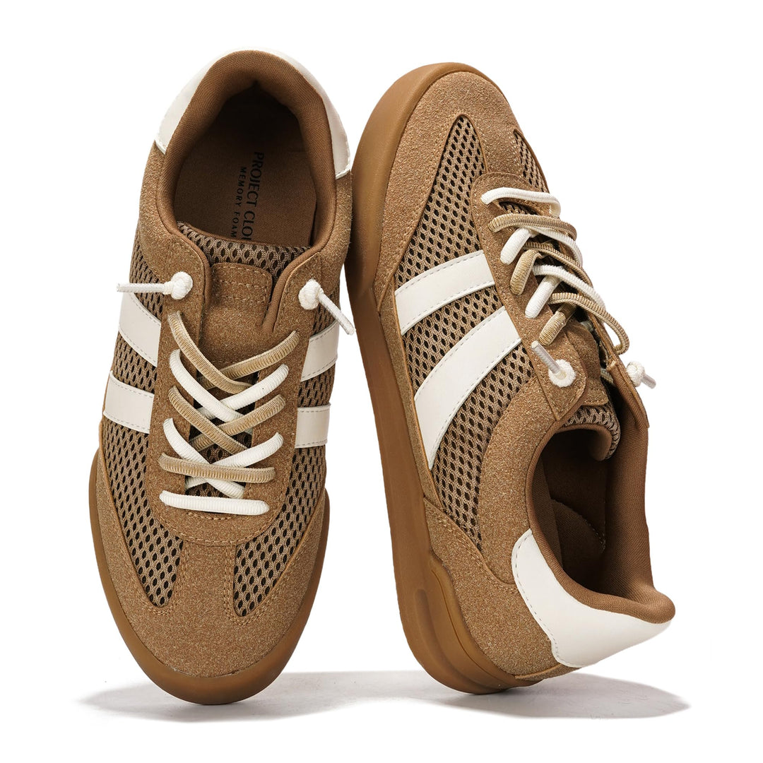 Project Cloud Casual Sneakers for Women - Memory Foam Insoles Lace-Up Womens Shoes and Lightweight Women&