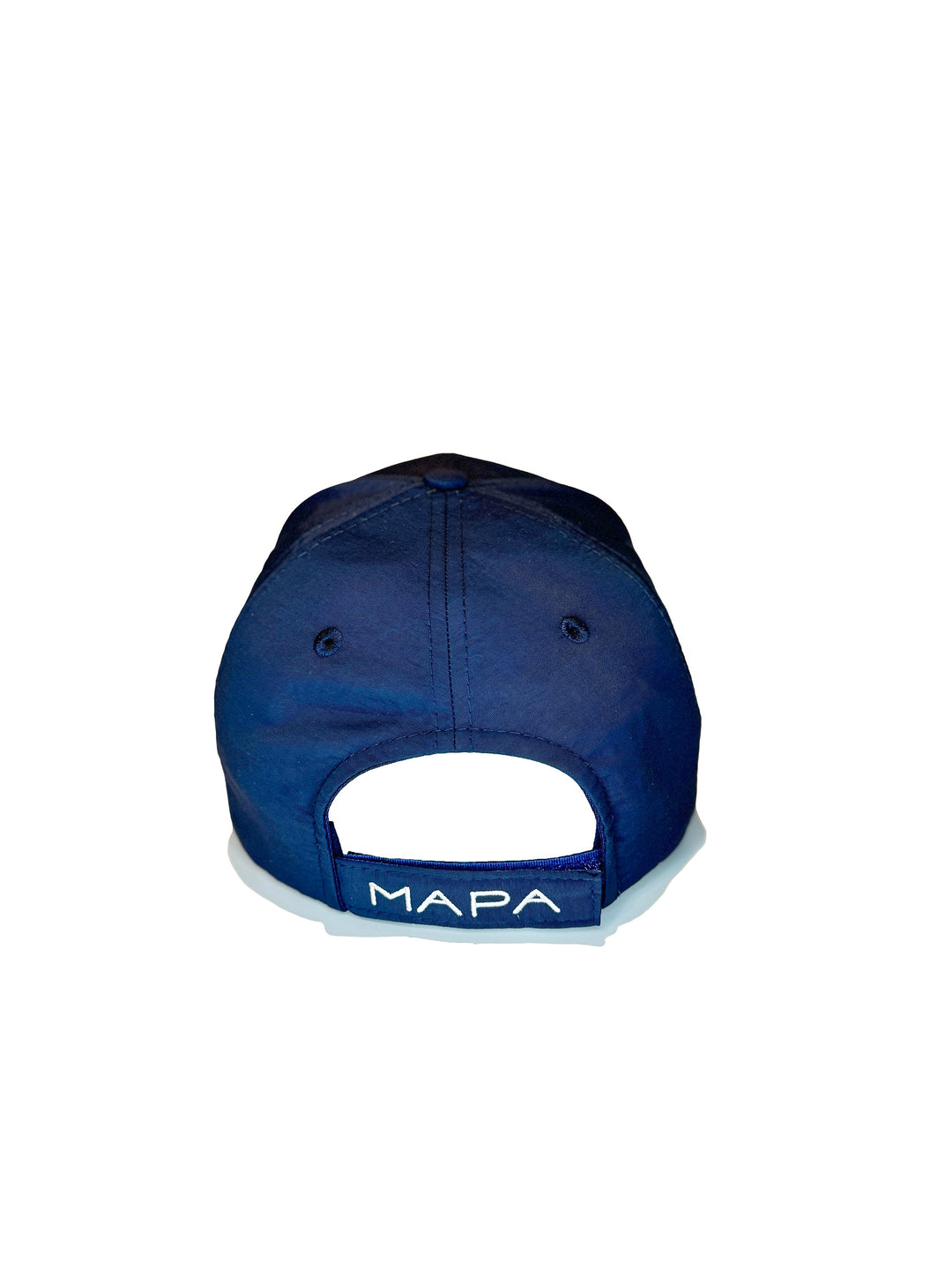 Dunkelblaue Baseballkappe mit verstellbarem Riemen und MAPA-Schriftzug