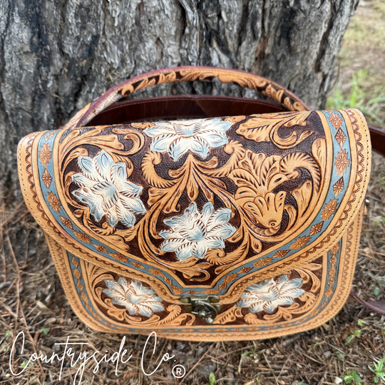 Stella Tooled Leather Concealed Carry Handbag