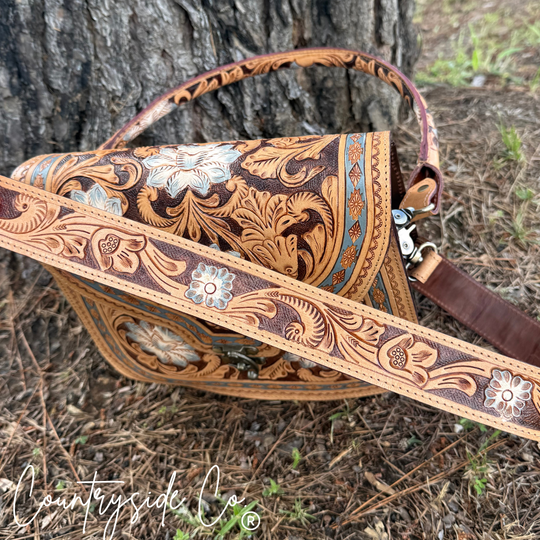 Stella Tooled Leather Concealed Carry Handbag
