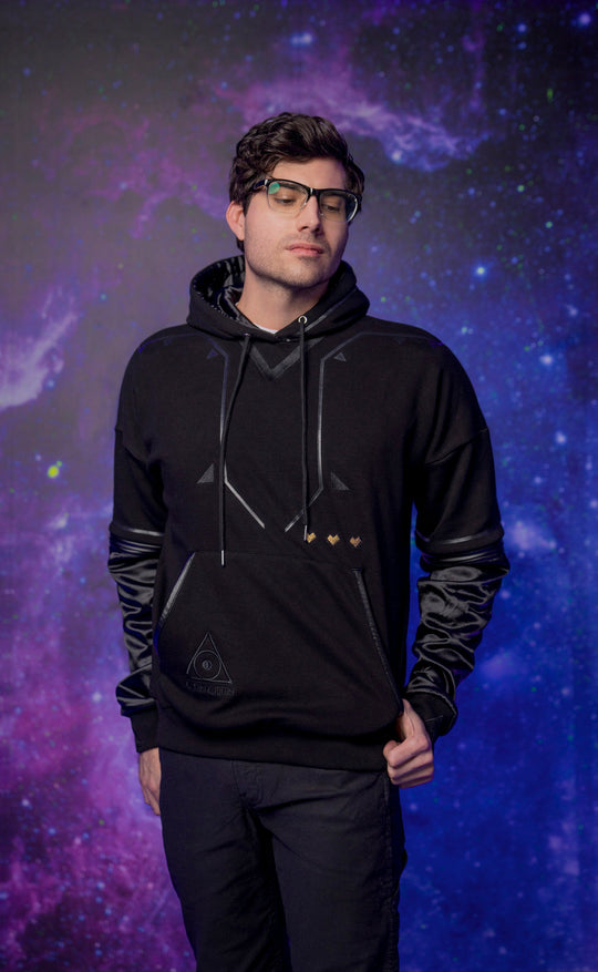 Wild Hoodie in Nemesis Black with front zipper and hood
