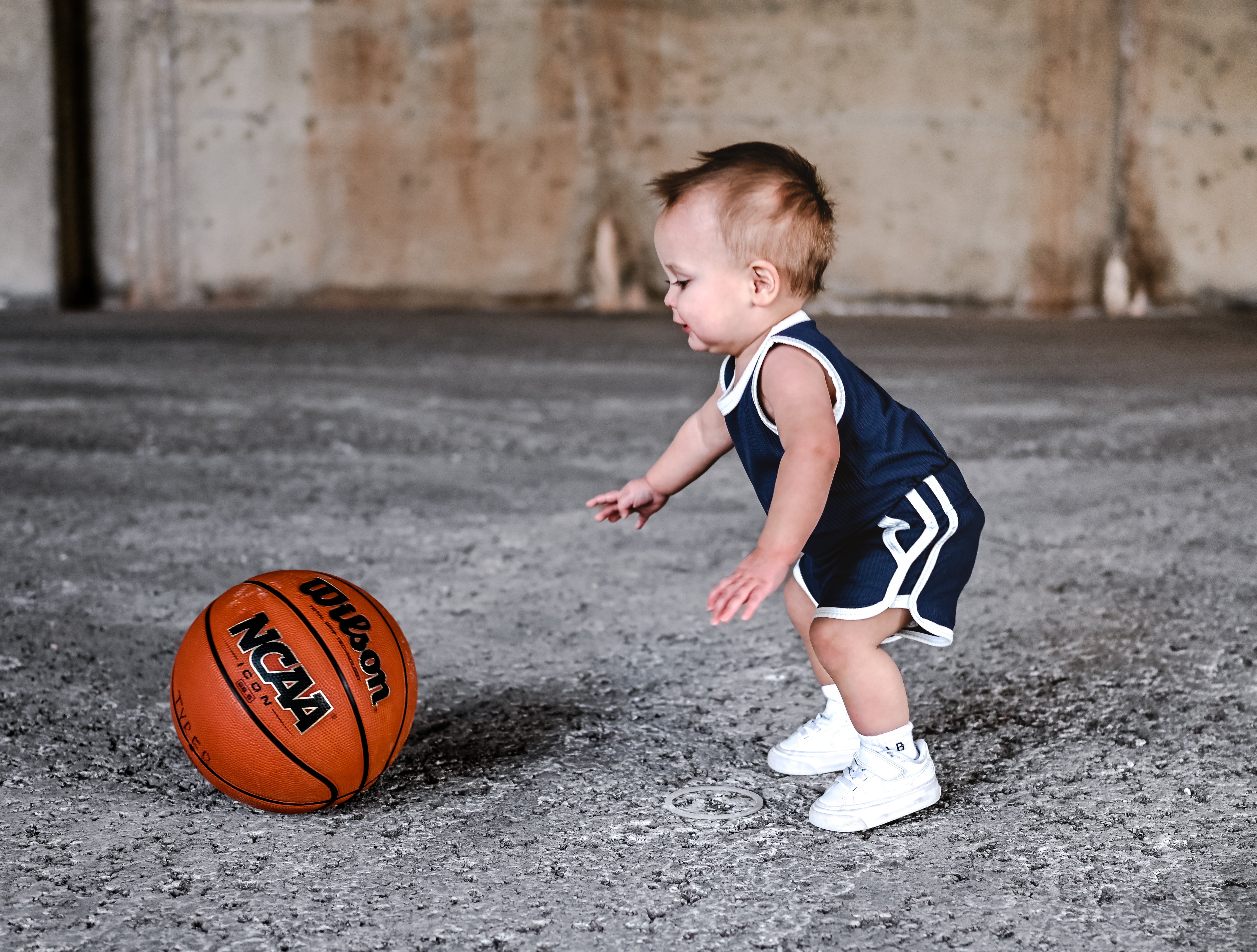 Bamboo rib navy track shorts set with white trim, sleeveless top and matching shorts