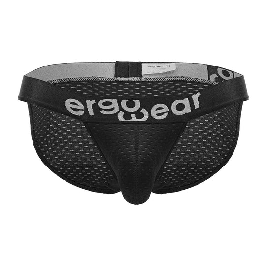 ErgoWear EW1688 MAX FLOW bikini briefs in black, flat lay front