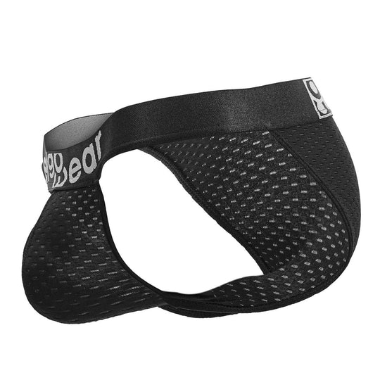 ErgoWear EW1688 MAX FLOW bikini briefs in black, side cutout view