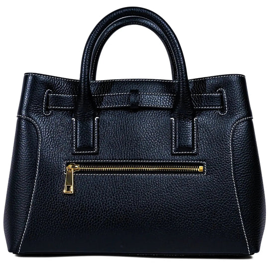 THE SHARON CLAUDIA bolso azul oscuro con bolsillo con cremallera y asas superiores