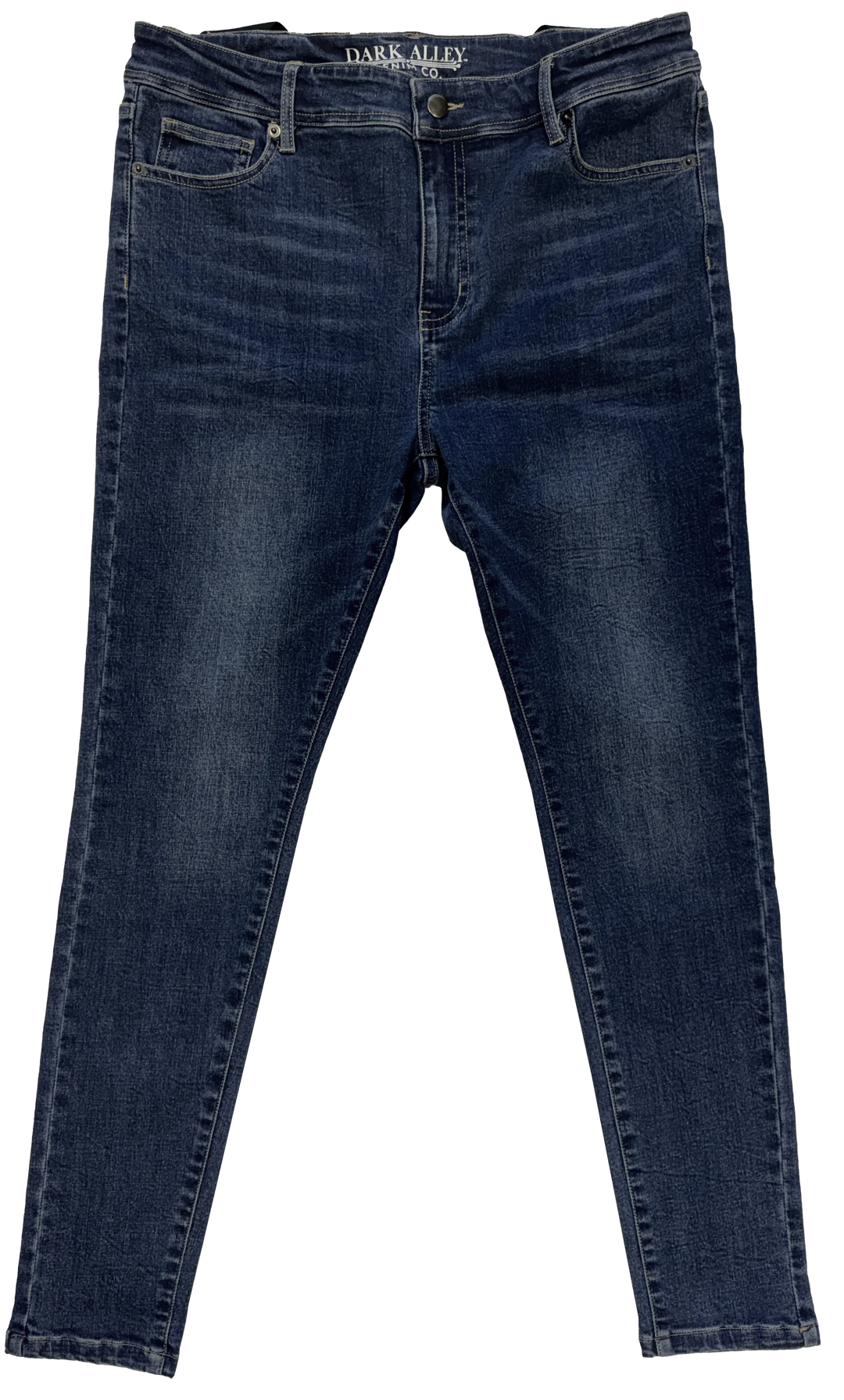 Dark Alley CCW Skinny Jeans, dunkelblau, schmale Passform mit Knopf- und Reißverschluss