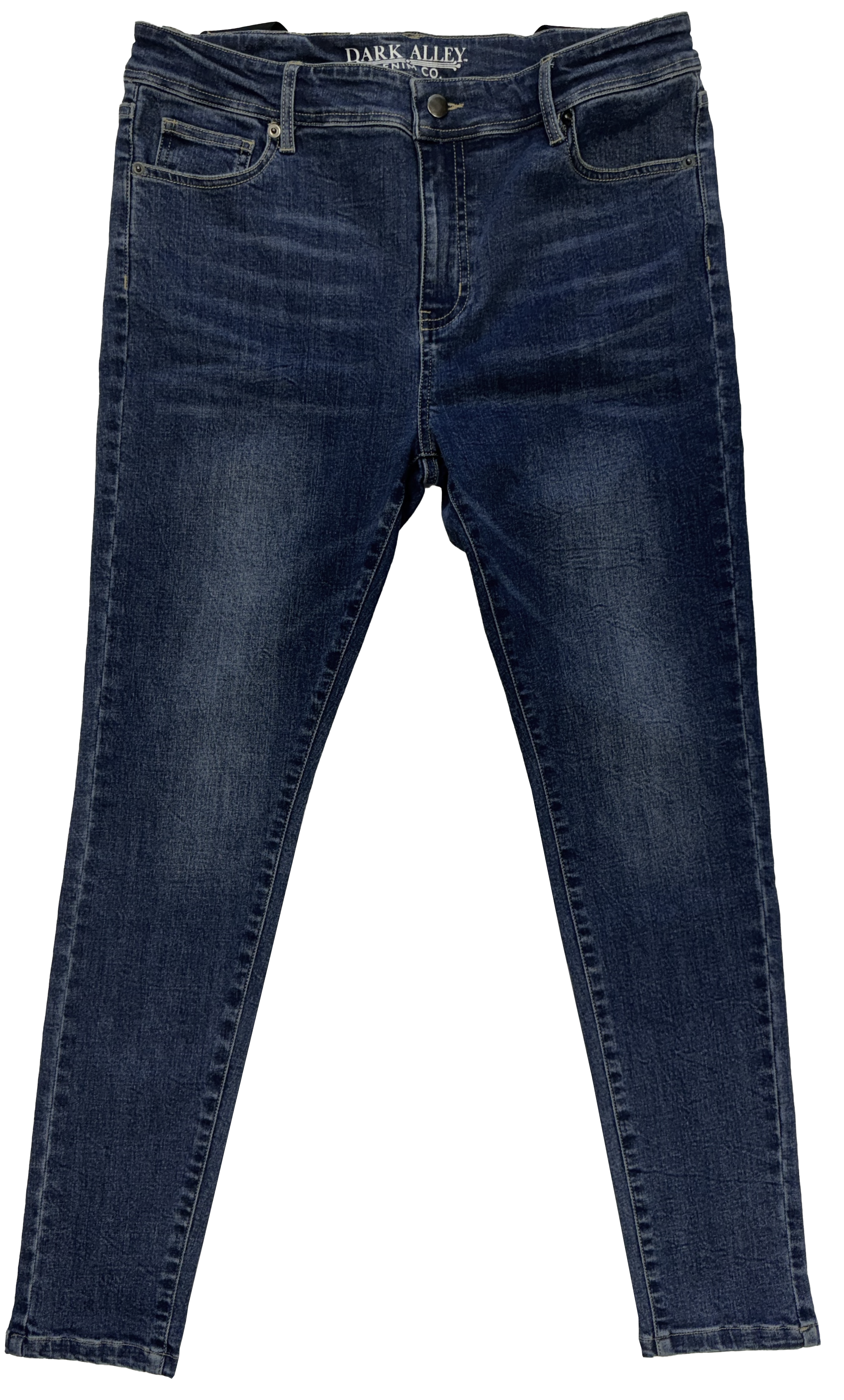 Dark Alley CCW Skinny Jeans, dunkelblau, schmale Passform mit Knopf- und Reißverschluss
