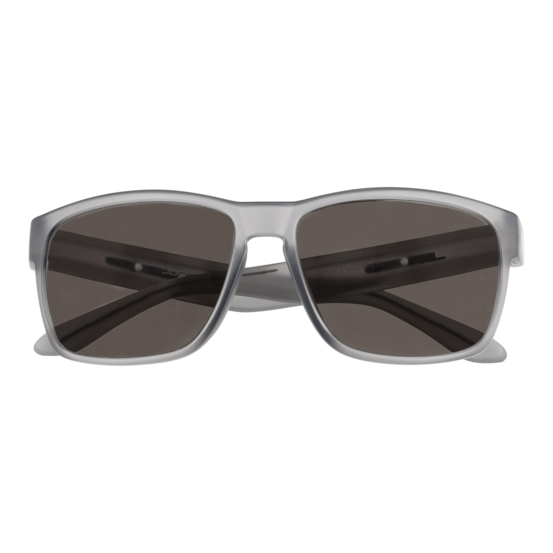 Frozen Ash golf sunglasses close front view of dark brown wrap lenses