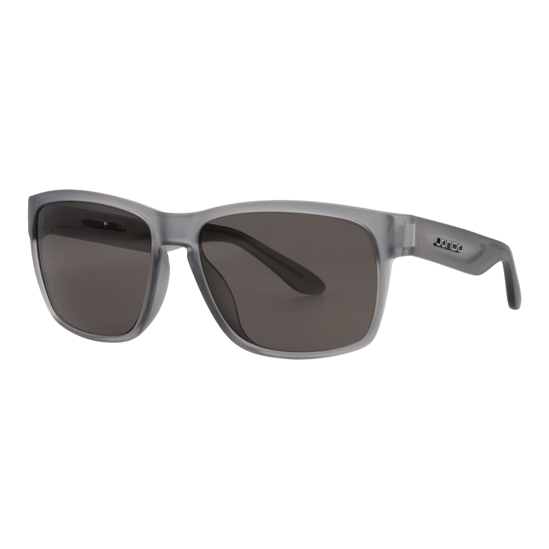Frozen Ash golf sunglasses with dark brown lenses and clear-gray wrap frame