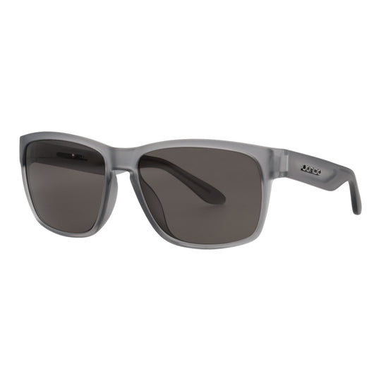 Frozen Ash golf sunglasses with dark brown lenses and clear-gray wrap frame