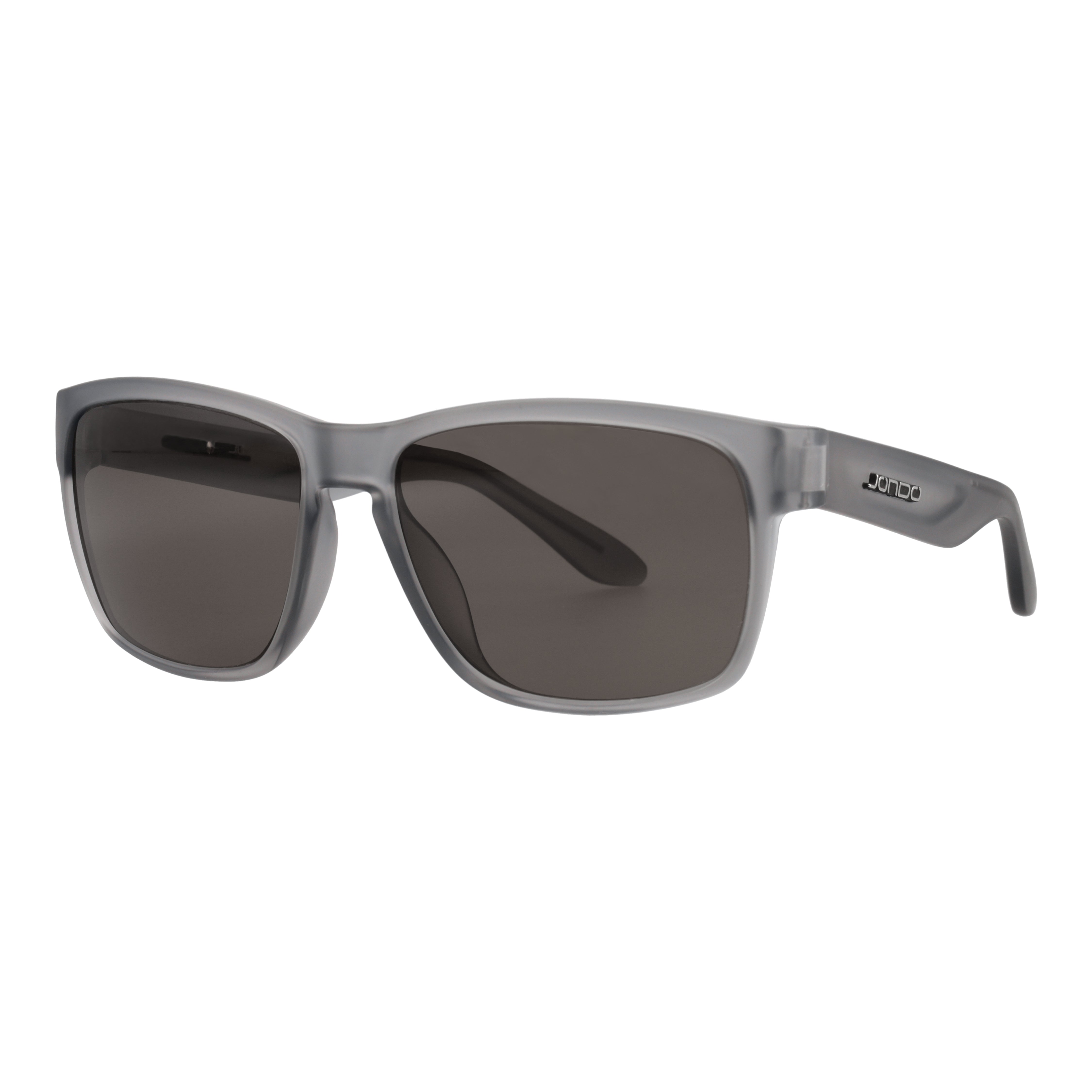 Frozen Ash golf sunglasses with dark brown lenses and clear-gray wrap frame