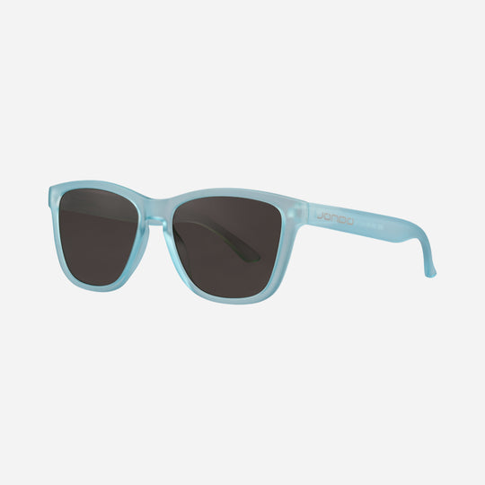 Fringe Golf Sunglasses in blue with dark lenses, square cat-eye frame