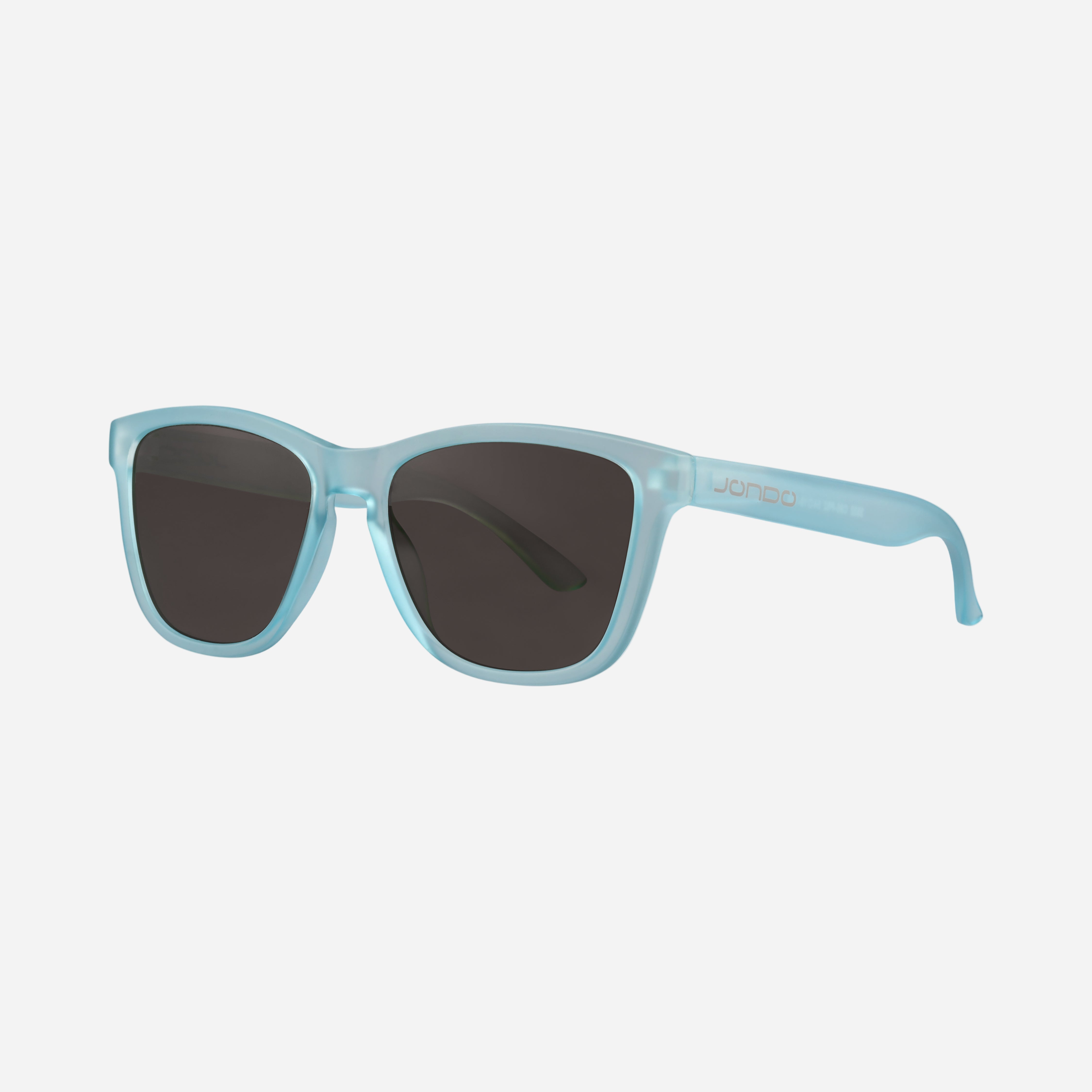 Fringe Golf Sunglasses in blue with dark lenses, square cat-eye frame