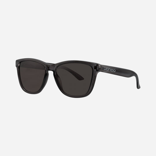 Fringe Golf sunglasses with dark frame and dark lenses, front view
