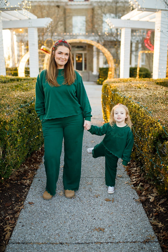 Adult Scalloped Set - Green or Brown