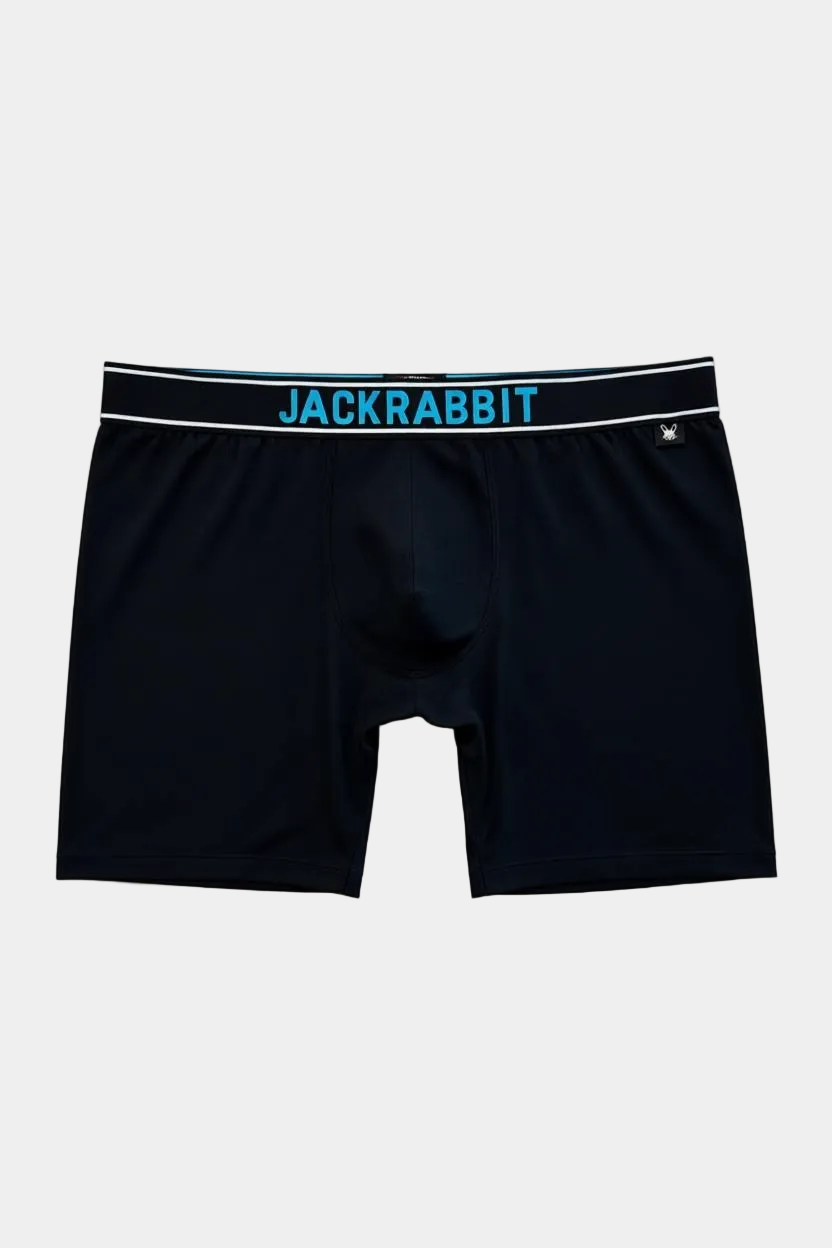 Schwarze Herren-Boxer Briefs mit Logo-Bund, kurze Passform