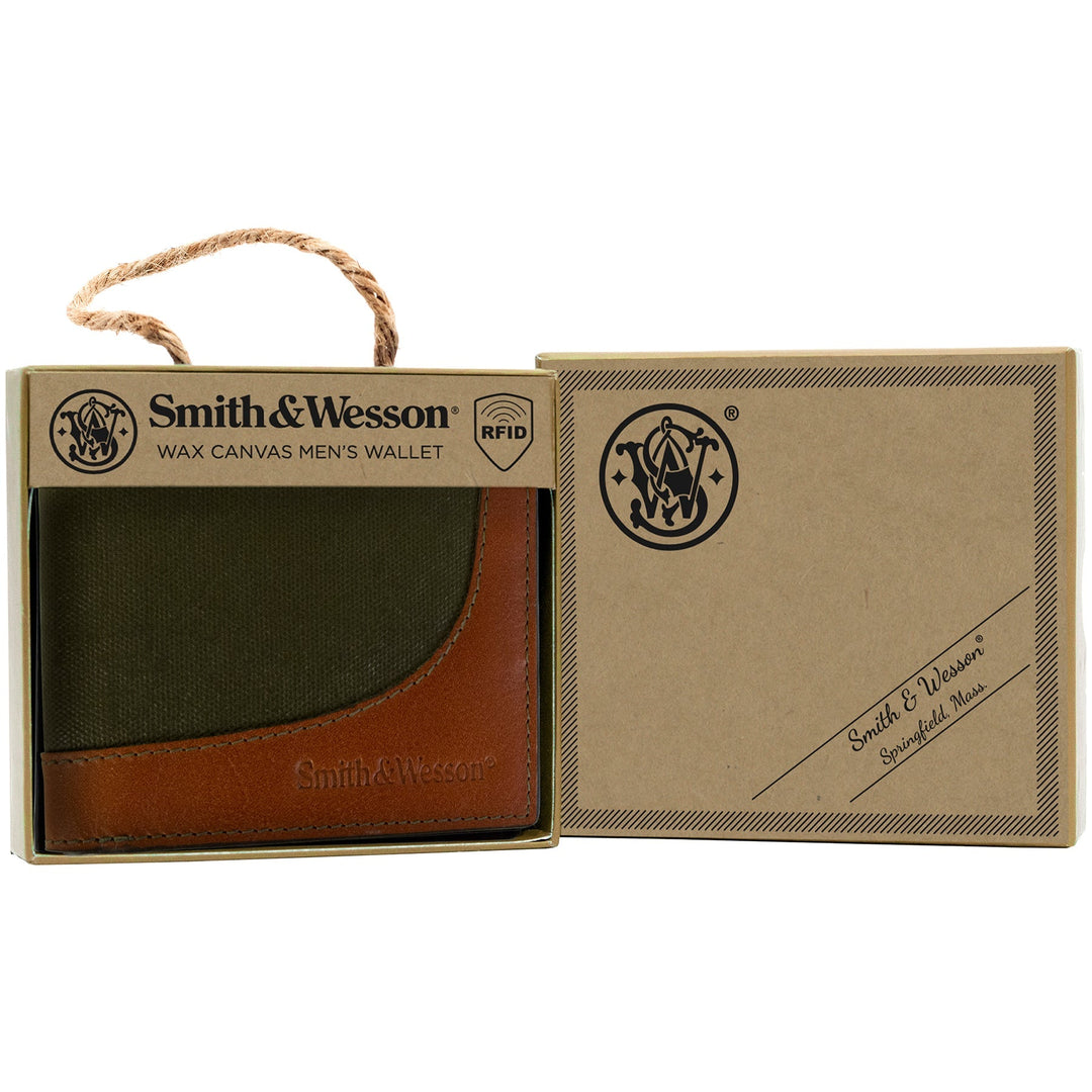 Smith &amp; Wesson Wax Canvas Bi-Fold Wallet