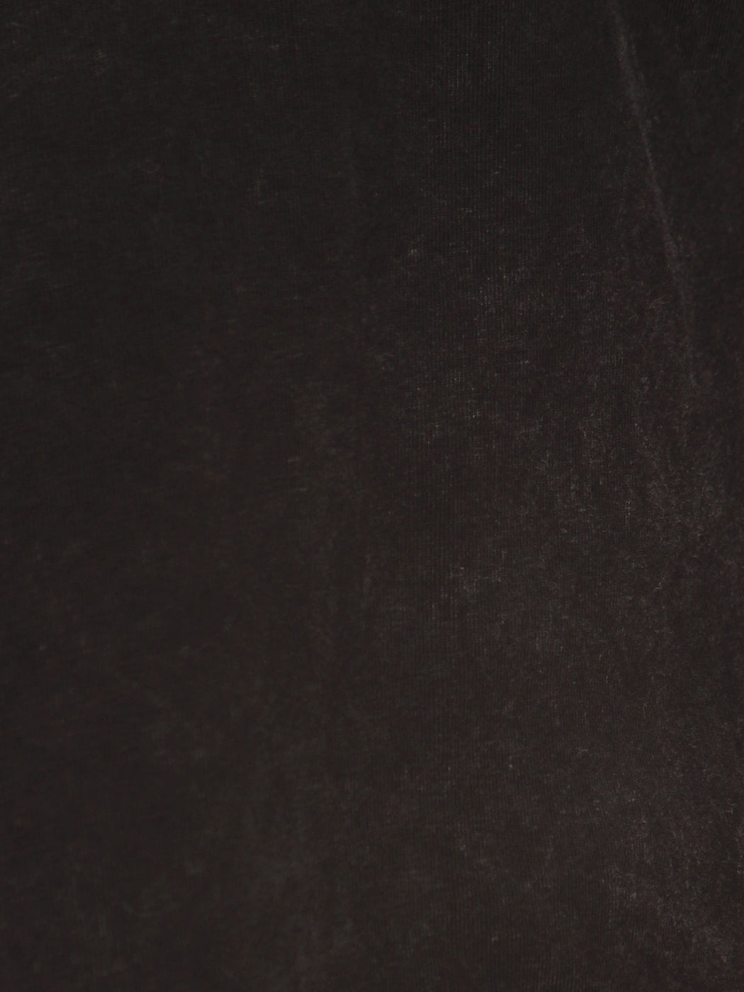 Close-up of distressed black fabric on long-sleeve pullover top