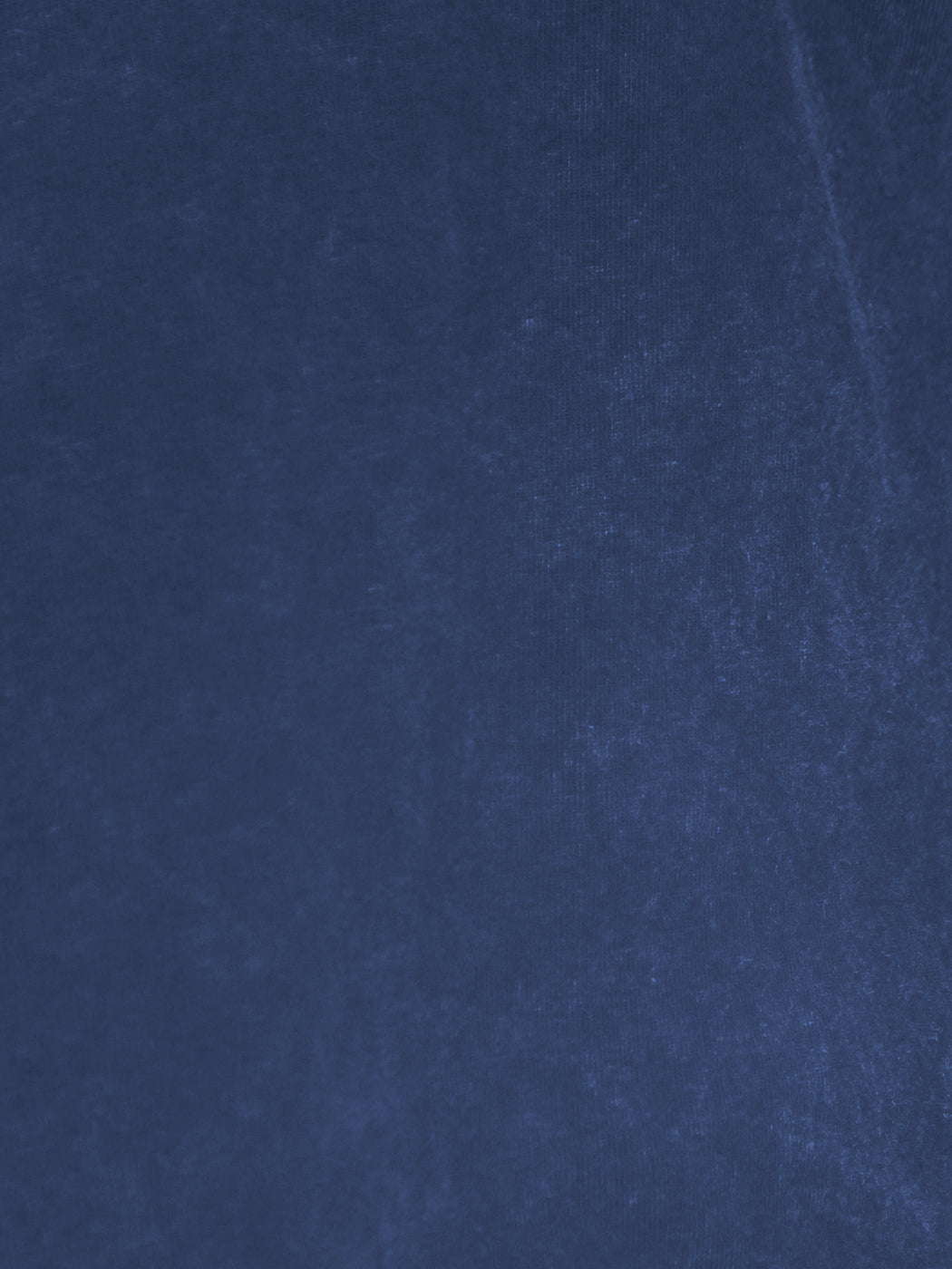 Close-up of navy blue fabric texture for ripped long-sleeve pullover top