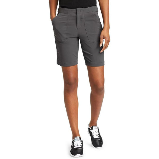 Dunkelgraue High-Rise Bermuda-Shorts, Damen Gr. 16, schmale Passform
