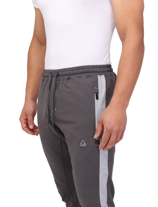 Infinite Flex Jogger TALL, dark grey with light grey side stripe and elastic waistband
