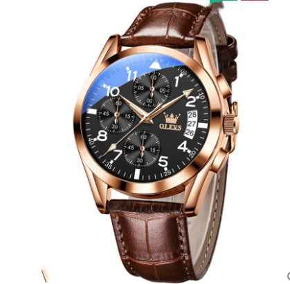 OLEVS Luxury Waterproof Quartz Watch for Men with Luminous Features